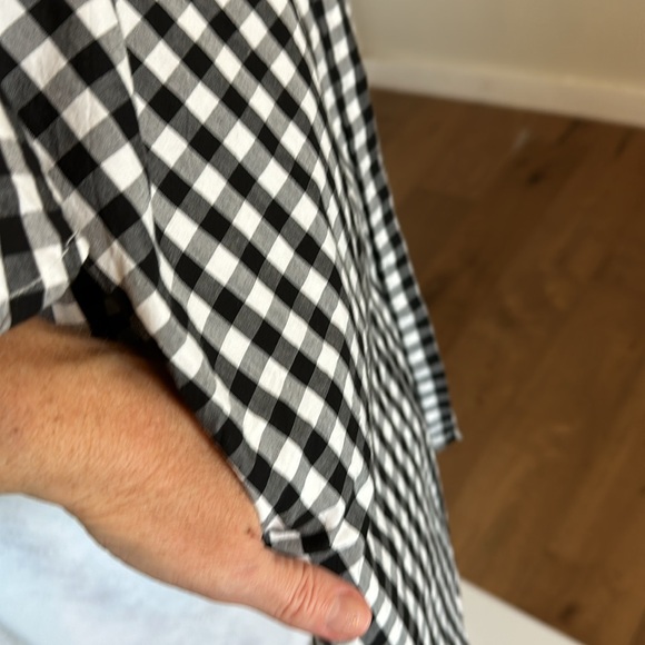 Beachlunchlounge Black and White Gingham Buttondown Shirtdress - Picture 5 of 7